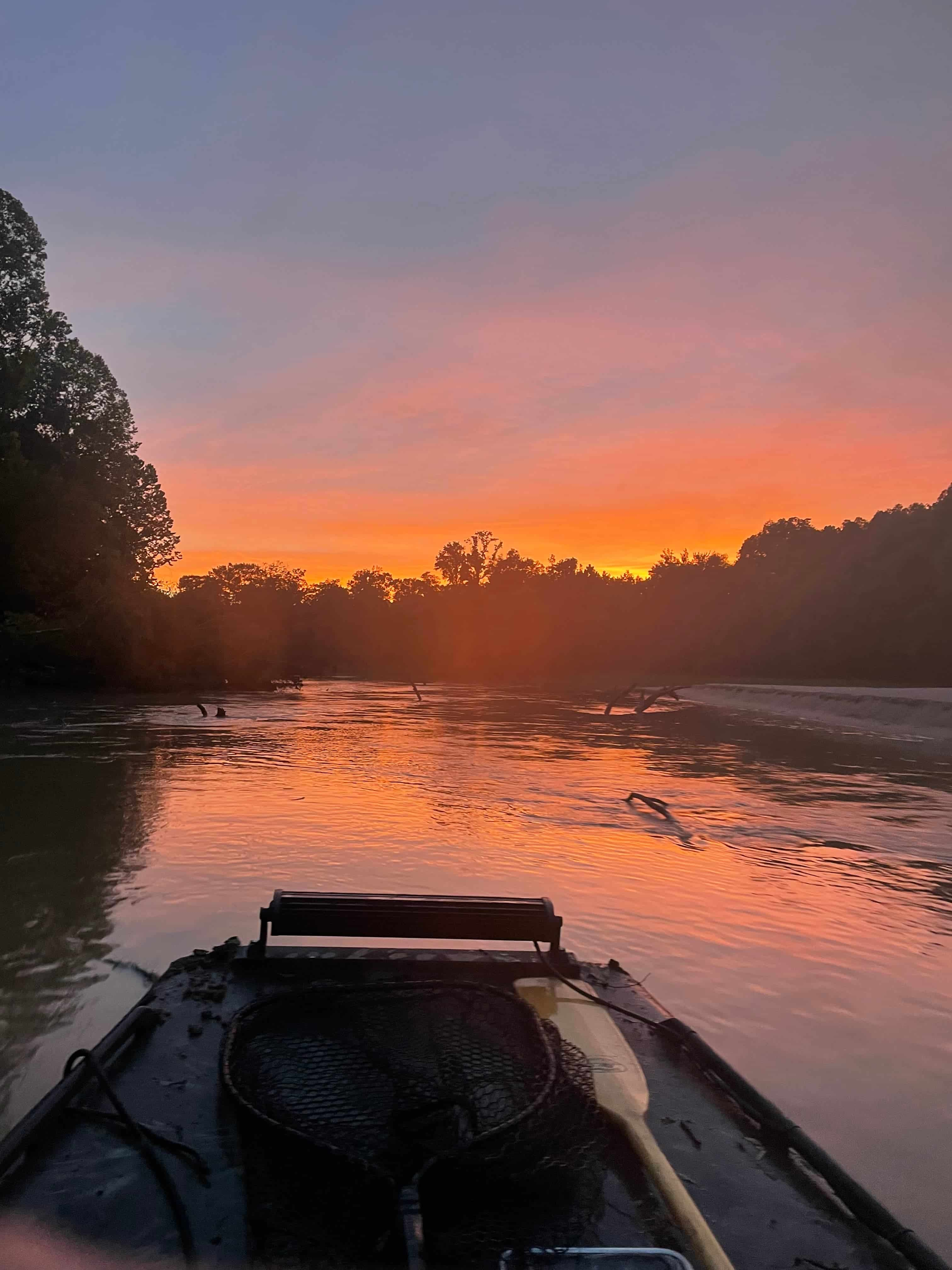 Boat at sunset